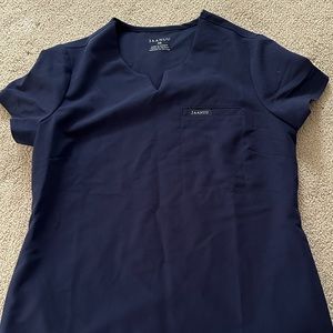Jaanuu one pocket scrub top - navy